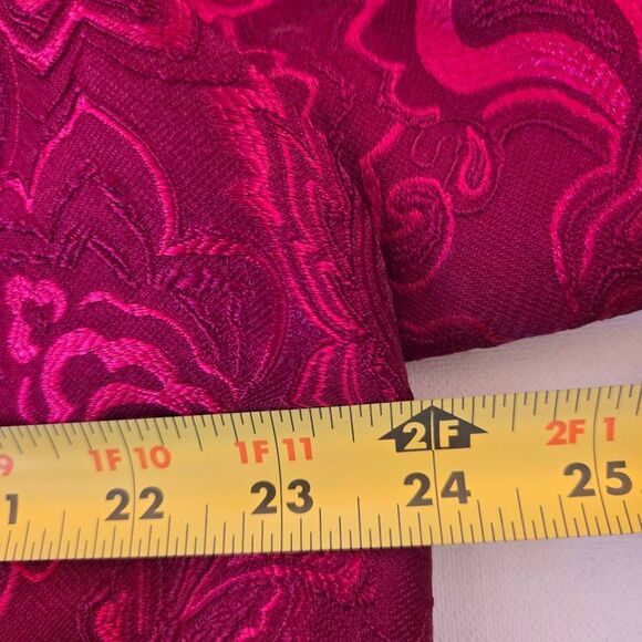 Coldwater Creek Women's Brocade Paisley Button Front Dressy Jacket Red Size 1X - Picture 9 of 11